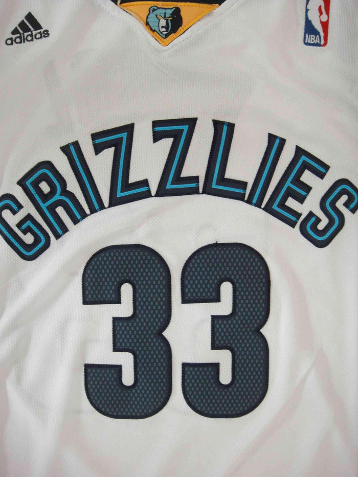 Men 33 Marc Gasol Jersey White Memphis Grizzlies Swingman