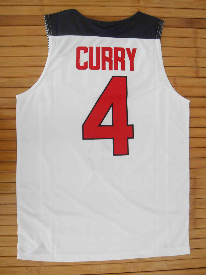 Men 4 Stephen Curry Jersey White Team USA Swingman Fanatics